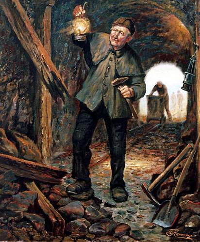 Kunstmaler Conrad Herrmann: Der Bergmann
