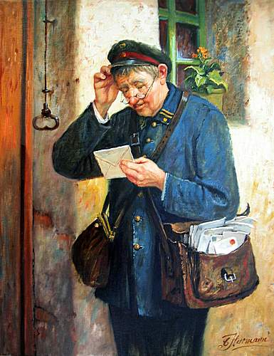 Kunstmaler Conrad Herrmann: Der Landbrieftr&auml;ger