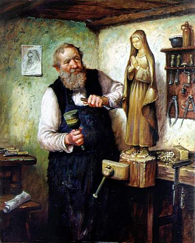 Kunstmaler Conrad Herrmann: Der Schnitzer