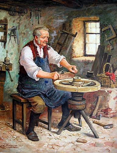 Kunstmaler Conrad Herrmann: Der Wagenbauer