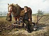 Mittags auf dem Feld
