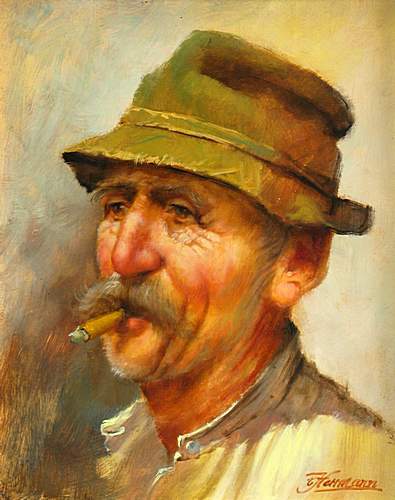 Kunstmaler Conrad Herrmann: Der Waldarbeiter