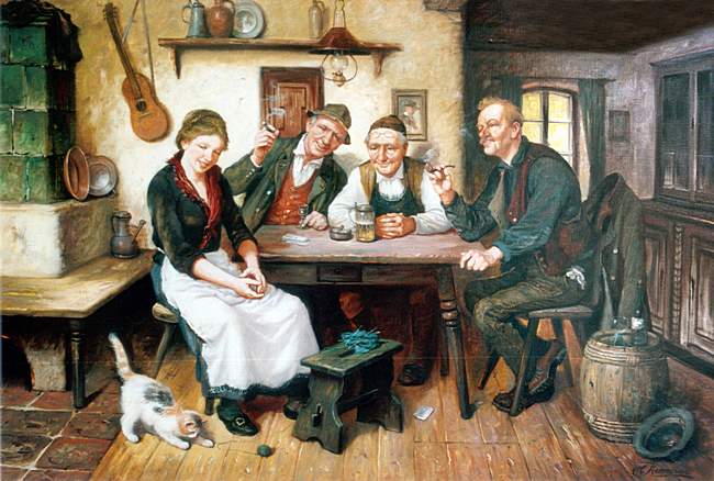 Kunstmaler Conrad Herrmann: Die Gaststube
