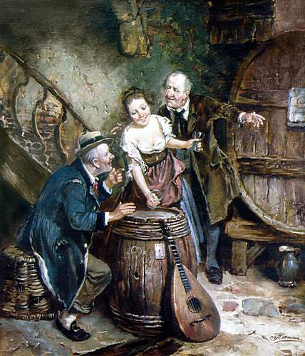Kunstmaler Conrad Herrmann: Die fr&ouml;hlichen Zecher