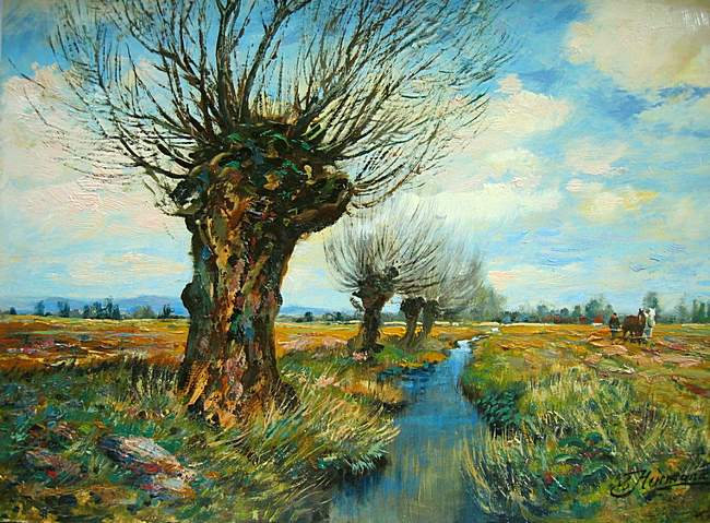 Kunstmaler Conrad Herrmann: In den Rheinauen